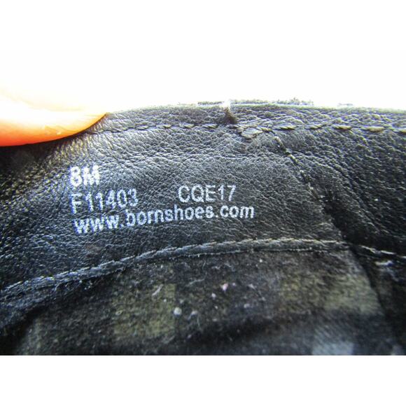 Born Size 8 M Black Leather Zip Buckle Ankle Fashion Boots Bootie - Picture 10 of 11